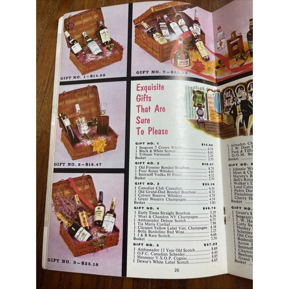 Vintage Spirits And Wine Catalog Liquor 1960‎ New York Christmas Edition Bourbon